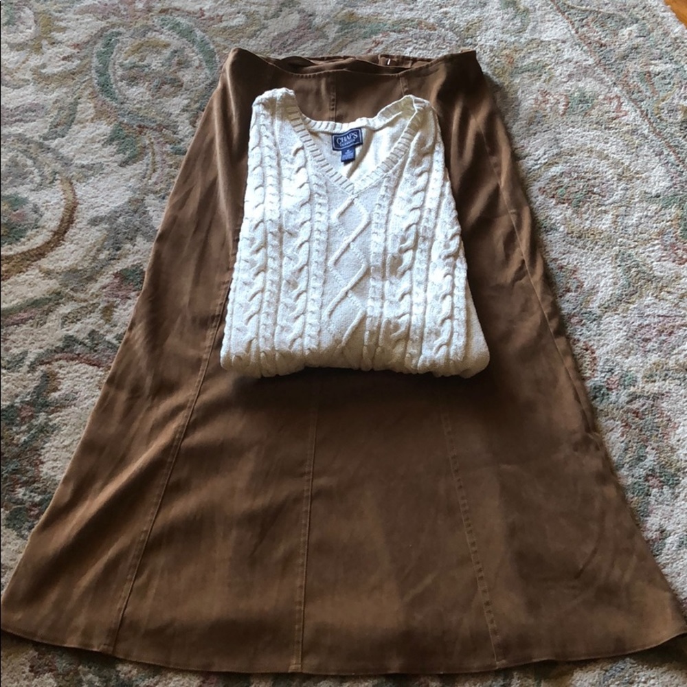 Vintage camel skirt.